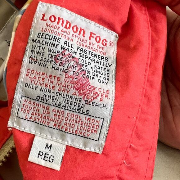 Vintage 90's London Fog Beige Women's M Parka Coat Jacket with hood - Picture 8 of 8